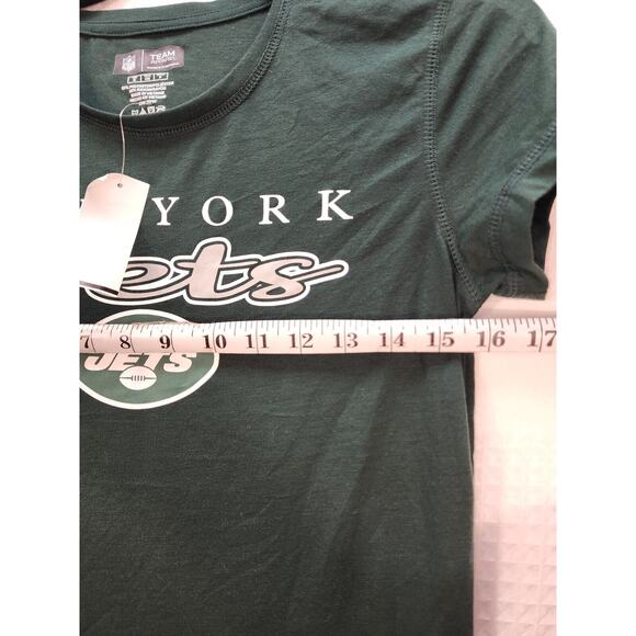 NFL Team Apparel New York Jets Womens Size Small Green Short Sleeve Sports - Picture 5 of 7